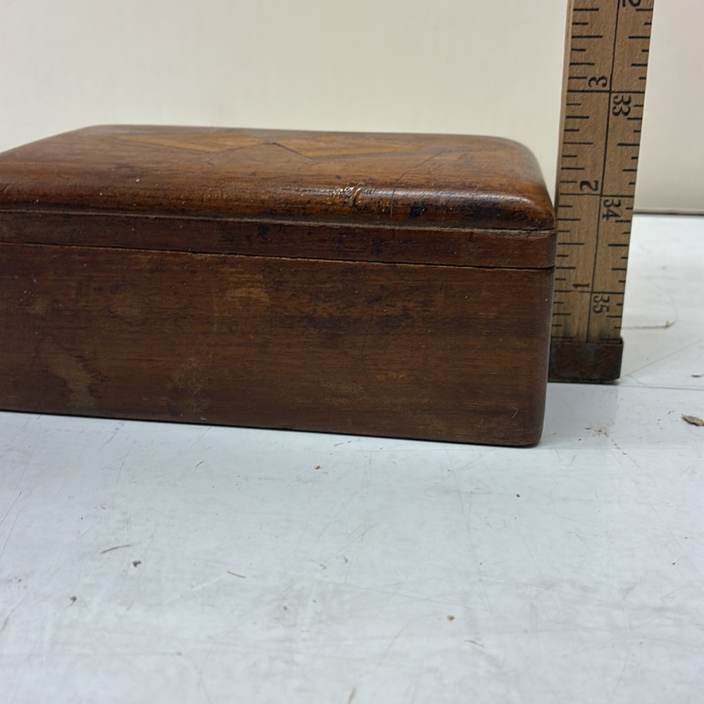 Wooden Decorative Box with Geometric Inlay - Picture 11 of 13